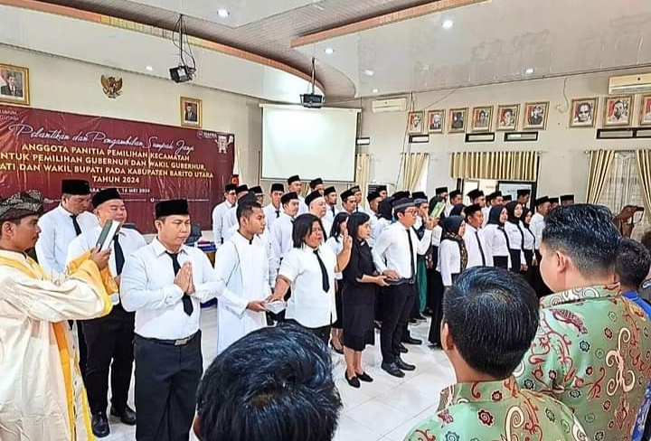 45 PPK Barito Utara Dilantik, KPU Ingatkan Bekerja Amanah dan Tanggung Jawab