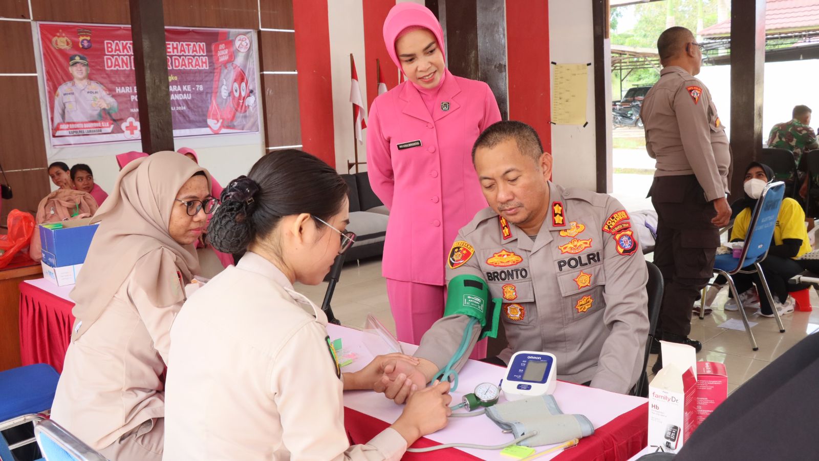 Peringati Hari Bhayangkara ke-78, Polres Lamandau Gelar Aksi Donor Darah