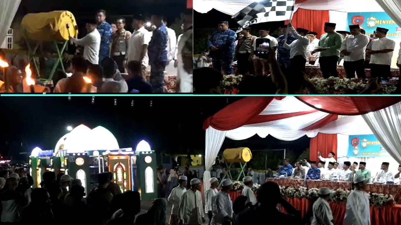 Pawai Obor/Tangklong dan Takbir Malam Jelang Hari Raya Idul Adha 1445 H di Kota Pangkalan Bun Meriah