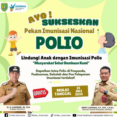 Sukamara Targetkan 9.275 Anak pada PIN Polio 